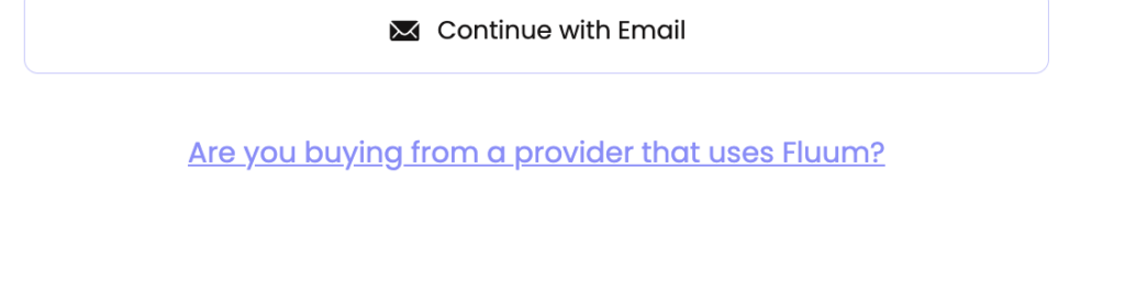 fluum account sign up as an end client, buying from a provider that uses Fluum